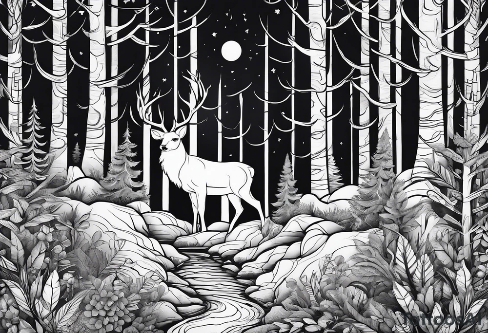 forest tattoo idea
