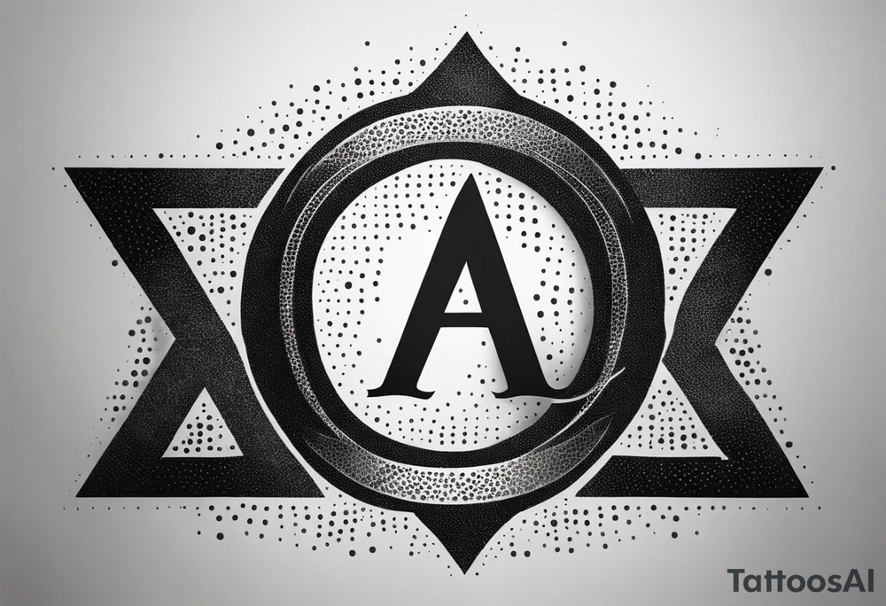 the letters A R in the middle of a ninja headband tattoo idea