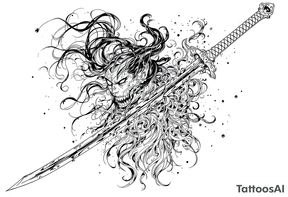 Sword katana tattoo idea