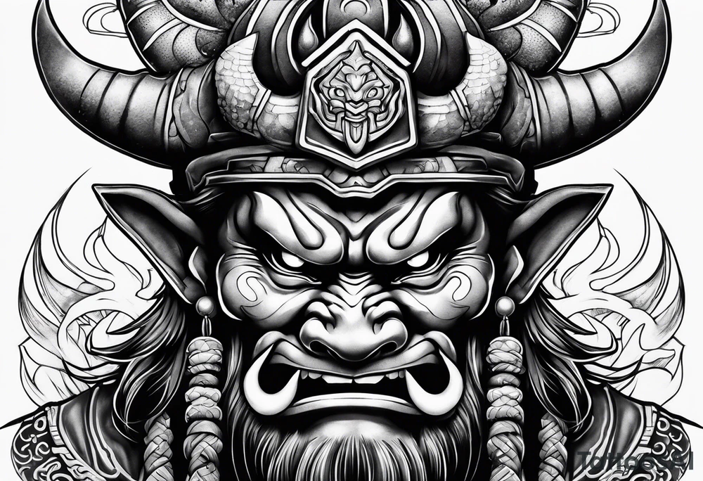 japanese oni tattoo idea