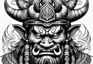 japanese oni tattoo idea