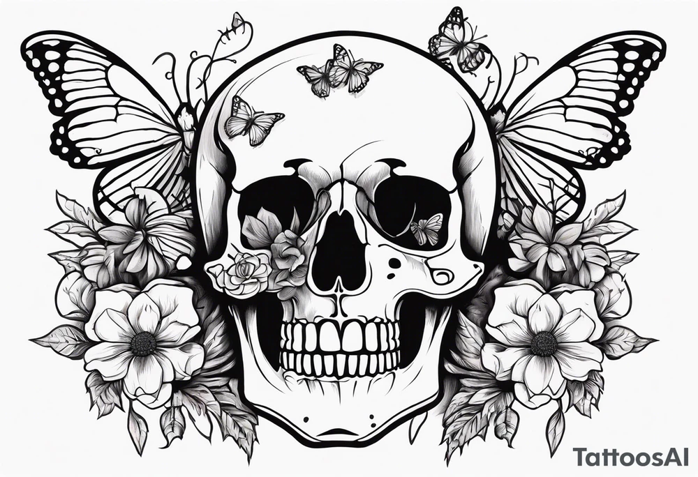 full body skeleton in pieces

 flowers and butterflies
simple design minimal words "dry bones come alive" tattoo idea