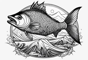 Cacería y pesca tattoo idea