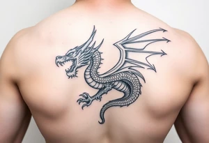A powerful dragon tattoo idea
