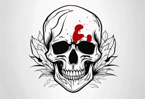 skull with blood tattoo idea