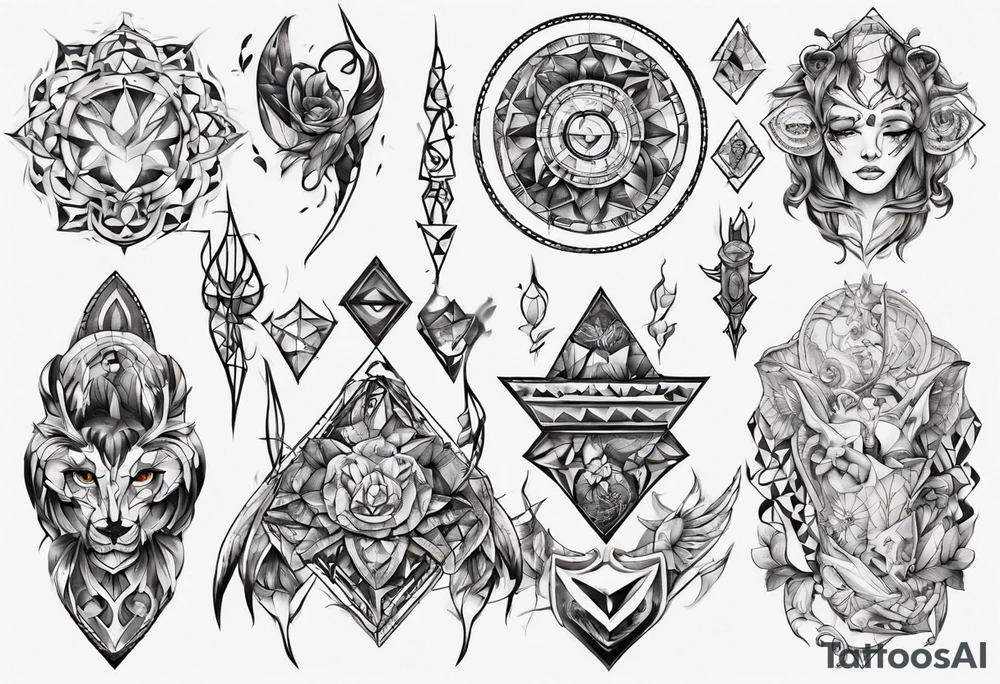 mosaique tattoo idea