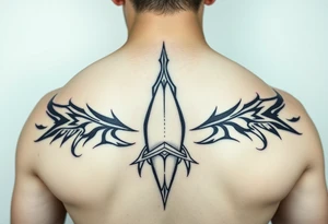 erect penis line drawing tattoo idea