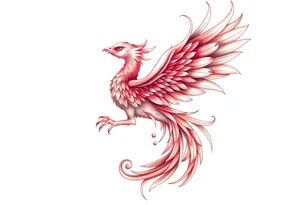 Powerful Phoenix rising tattoo idea