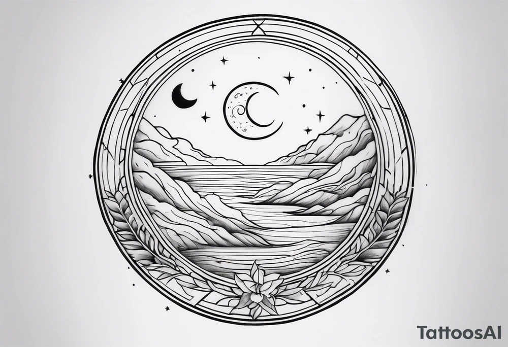 sacred moon tattoo idea