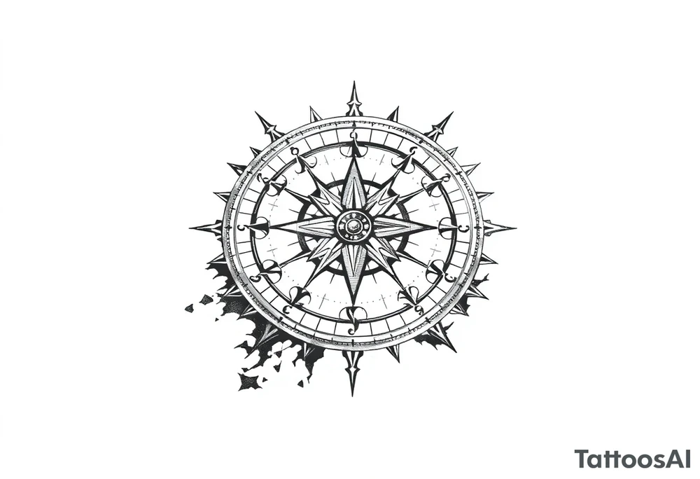 Sundial on the ground tattoo idea