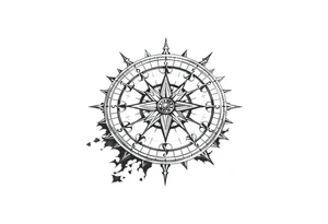 Sundial on the ground tattoo idea
