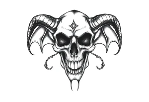 skull deamons tattoo idea