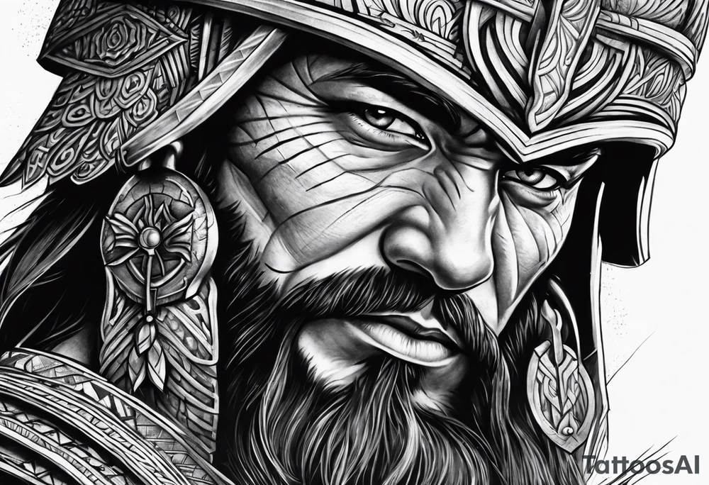 Wise warrior tattoo idea