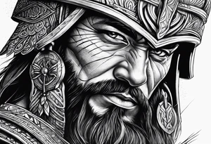 Wise warrior tattoo idea
