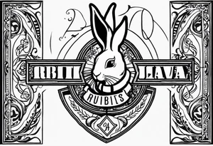 design memorial tattoo initals JJJ, dates 9/2/45-17/8/24, australian navy theme, with south sydney rabbits rugby league team theme tattoo idea