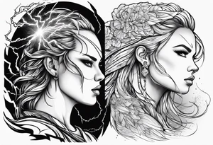 Lightning and thunder tattoo idea