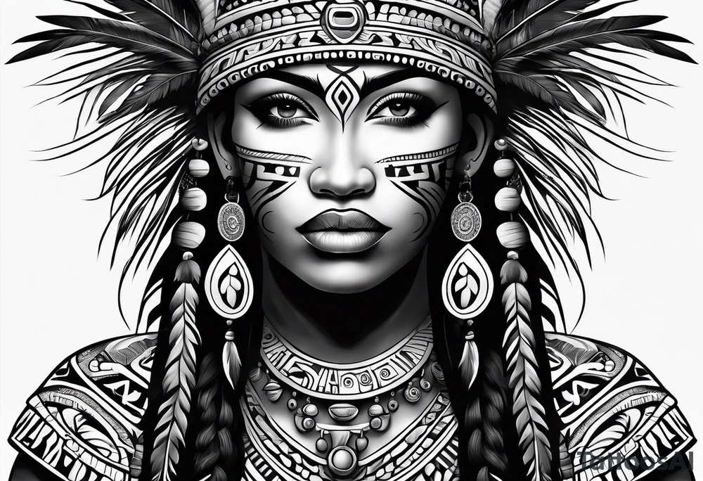 Taino culture and art tattoo idea