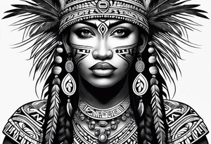 Taino culture and art tattoo idea