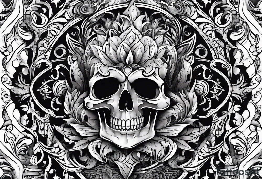 smoke pattern tattoo idea