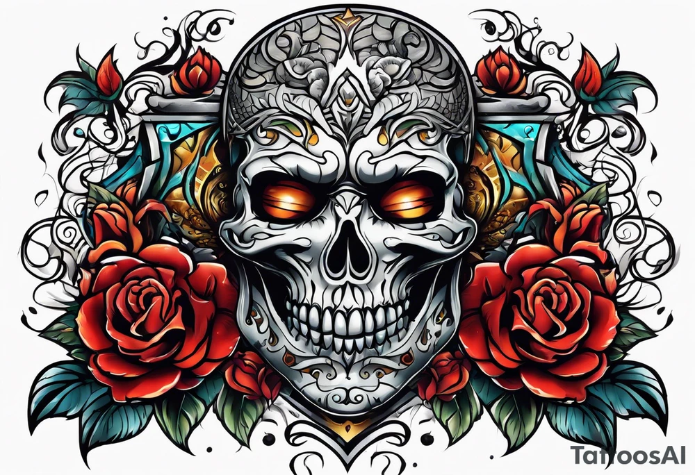 horror 1/4 sleeve tattoo idea