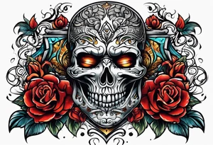horror 1/4 sleeve tattoo idea