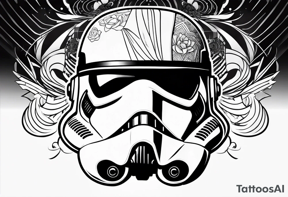 storm trooper helmet tattoo idea