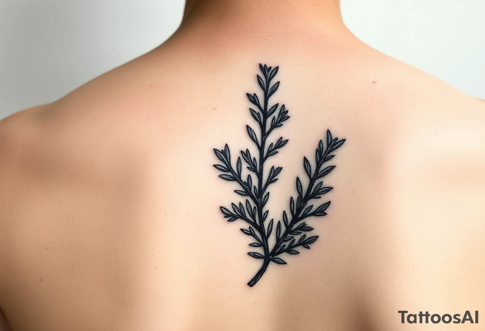 sprig of rosemary tattoo idea