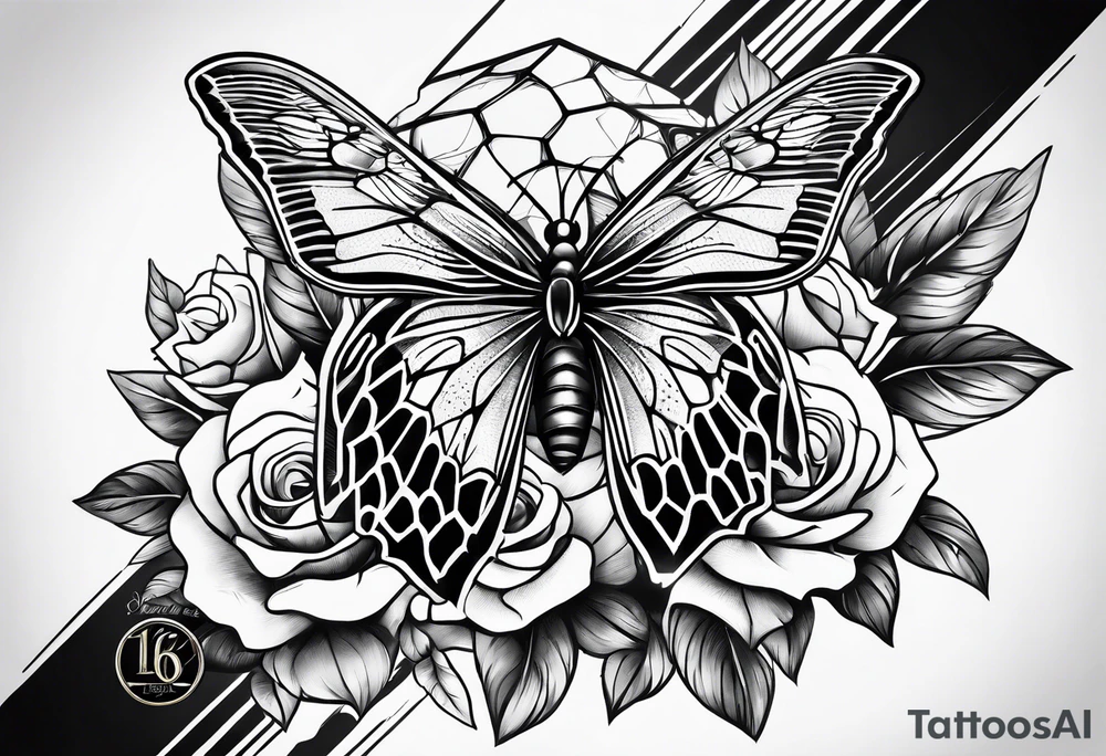 Honeycomb spaced tattoo idea