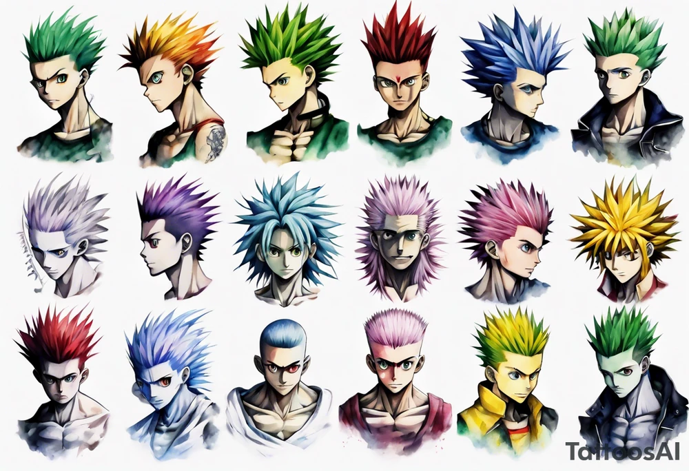 hunter x hunter full arms tattoo idea