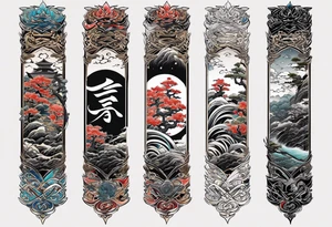 The name Nakama painted vertically, in Shôdo style writing. tattoo idea