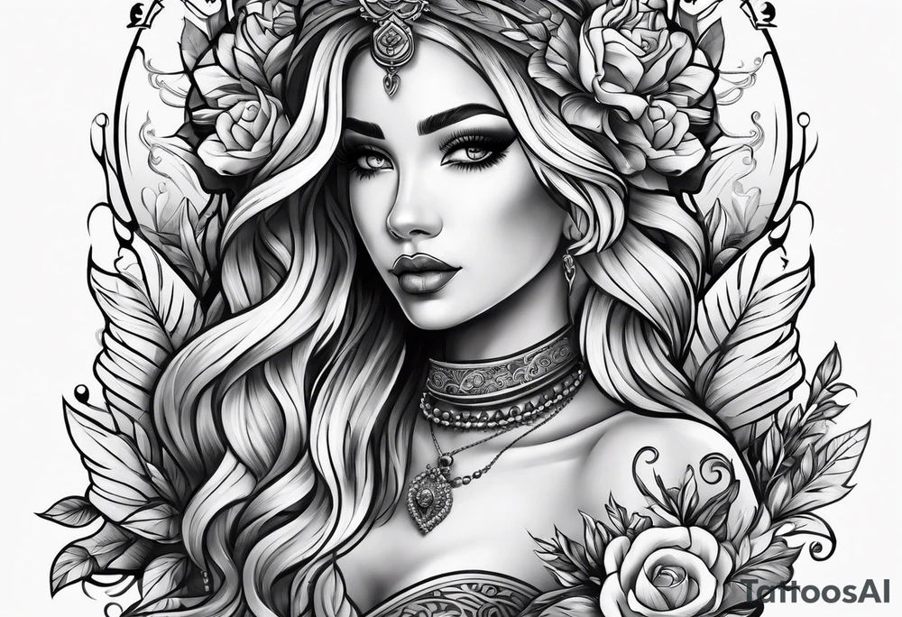 Darlene on chest tattoo idea