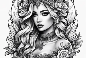Darlene on chest tattoo idea