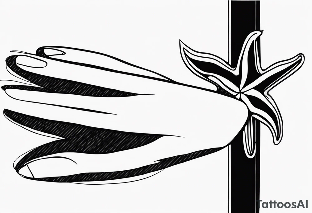 Starfish wrist wrap tattoo idea