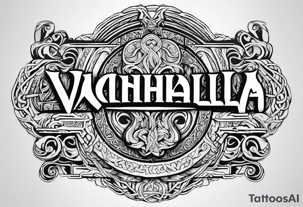 Valhalla viking  gods tattoo idea