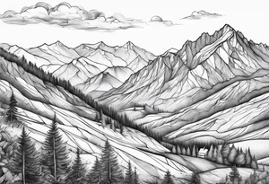 Bergpanorama, Himmelstreppe, herz tattoo idea