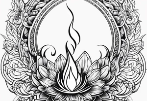 Torch and water tattoo idea
