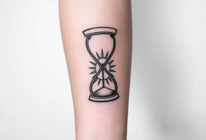 live with what you have and enjoy it to the fullest, hourglass, sun shines down tattoo idea