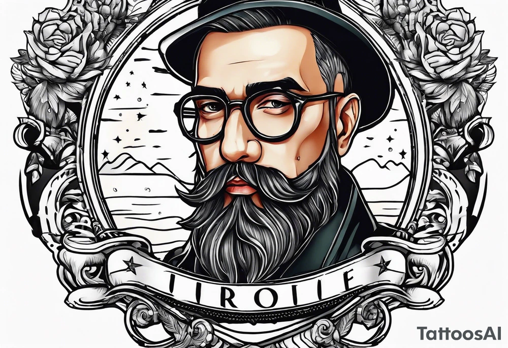 Patch of a book tattoo idea
