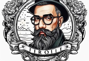 Patch of a book tattoo idea