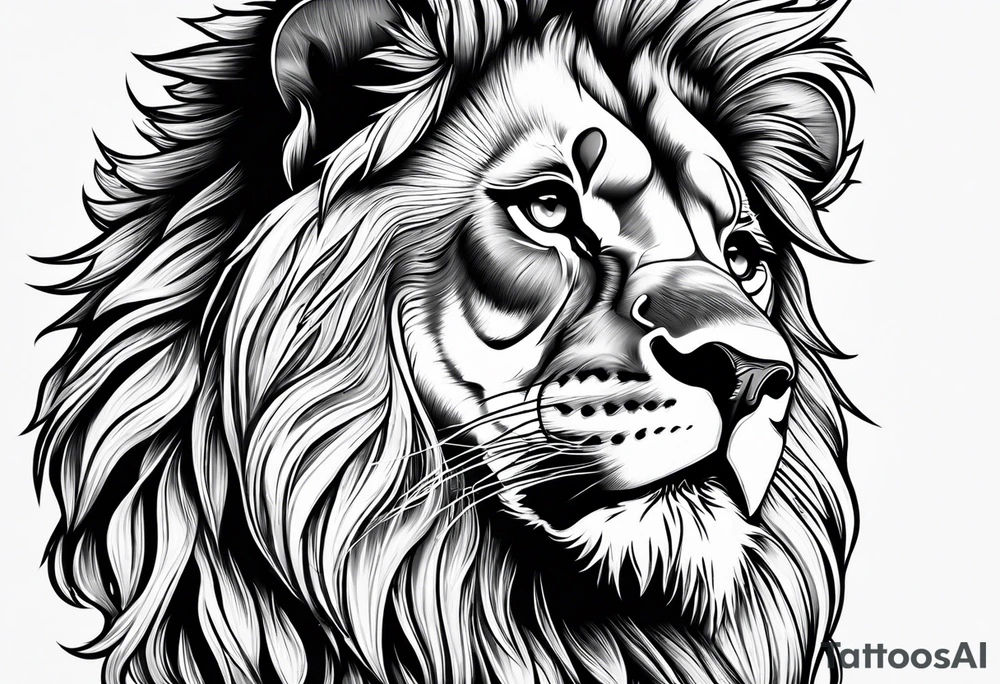 little lion tattoo idea