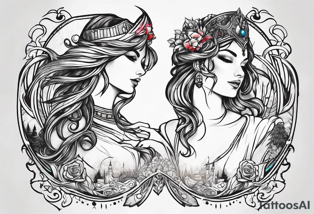 I want the name Drew with a space background on my collar bone area tattoo idea