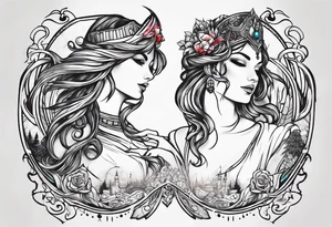 I want the name Drew with a space background on my collar bone area tattoo idea