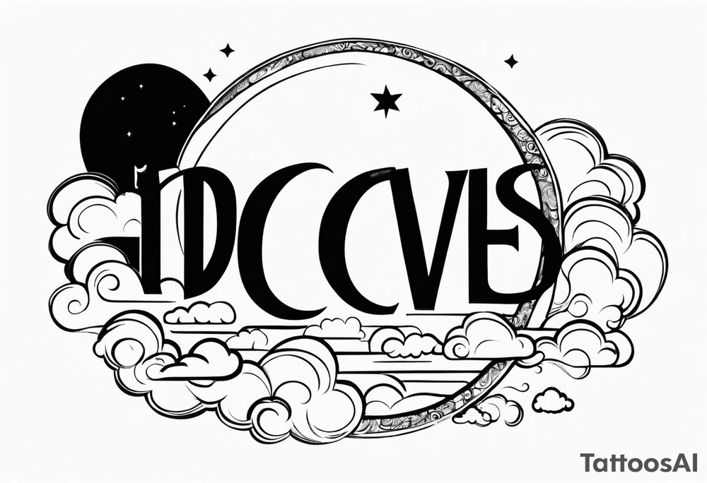 A moon with clouds december 25 1995 tattoo idea