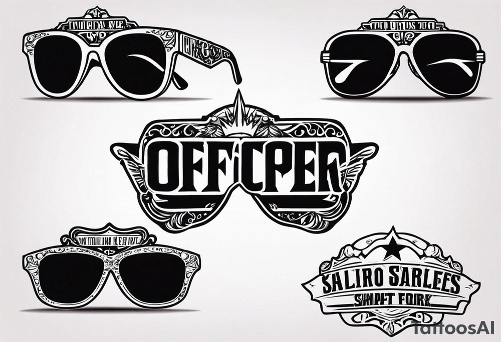 Officer Sunglasses tattoo idea