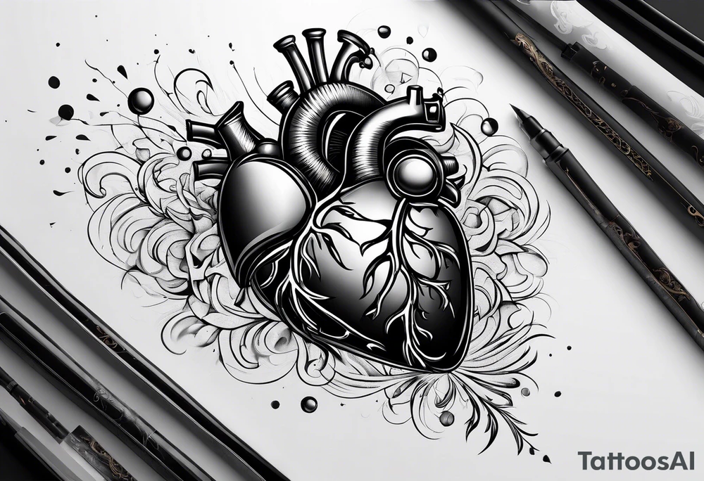 EXPLODING HEART tattoo idea