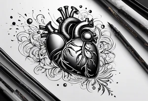 EXPLODING HEART tattoo idea