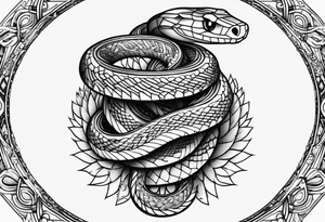 Snake wrapping around tattoo idea