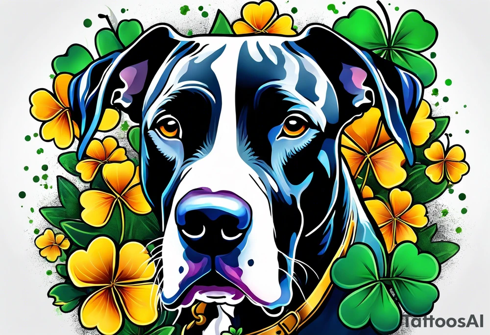 Shamrock, Great Dane tattoo idea
