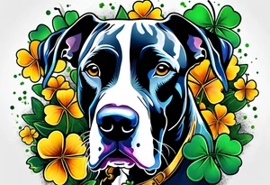 Shamrock, Great Dane tattoo idea