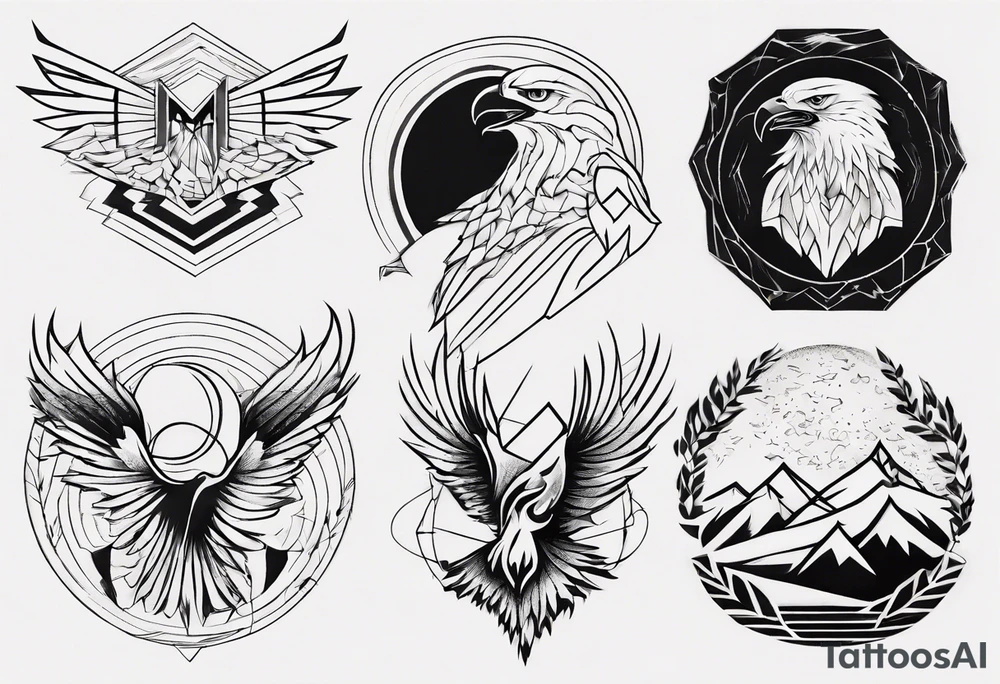 persephone underworld 
mountains eagles tattoo idea